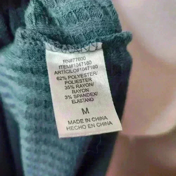 Cha Sor women's forest green long sleeve thermal top size medium - Picture 5 of 7